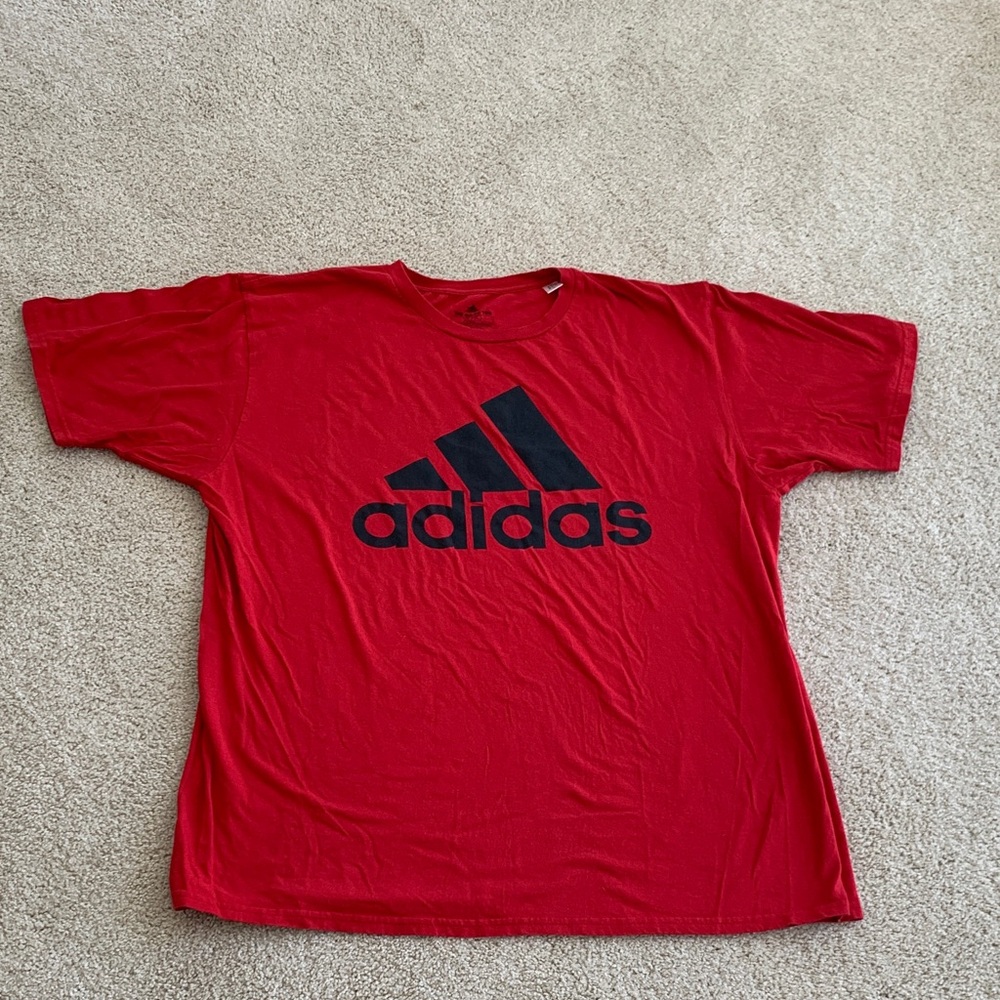 Adidas Scarlet Tee with Ebony Emblem